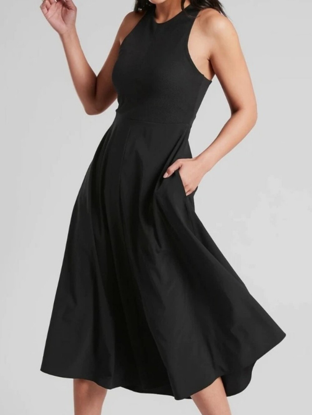 Athleta Winona Hybrid Support Midi Dress Sz M